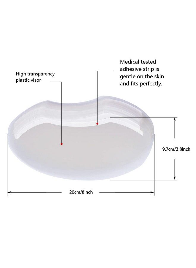 YTBYT 50 Pcs Microblading Permanent Makeup Shower Face Shields Visors Disposable Transparent Face Shield - Image 3