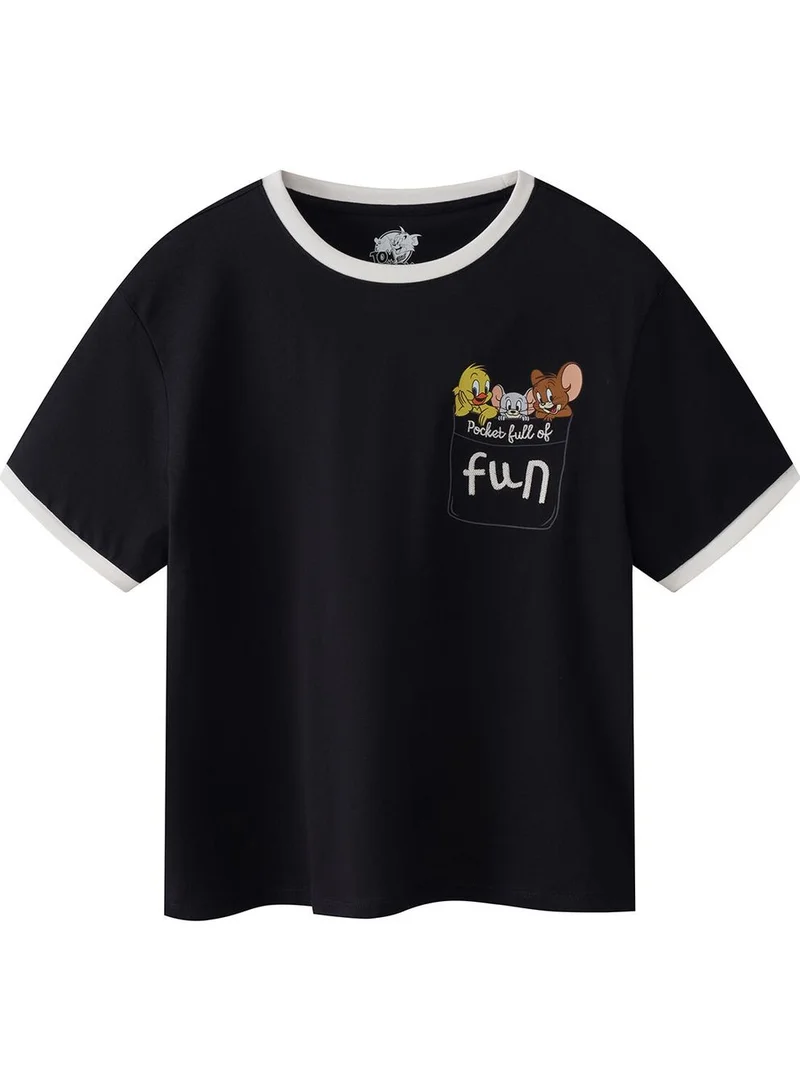 جيوردانو تيشيرت نسائي بتصميم توم وجيري إصدار محدود