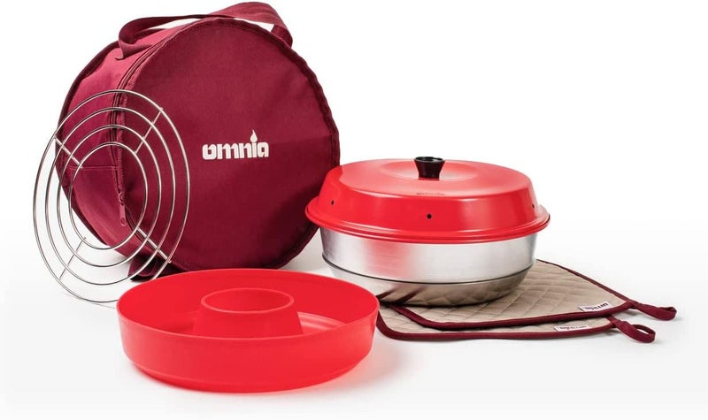 OMNIA Omnia Kit 1  Set of 5 Products - Camp Oven  Silicone Mold  Potholders  Baking Grid and Storage Bag - Ultimate Starter Kit for Omnia Recreational Oven  - Image 1