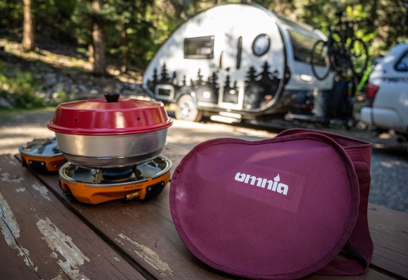 OMNIA Omnia Kit 1  Set of 5 Products - Camp Oven  Silicone Mold  Potholders  Baking Grid and Storage Bag - Ultimate Starter Kit for Omnia Recreational Oven  - Image 3