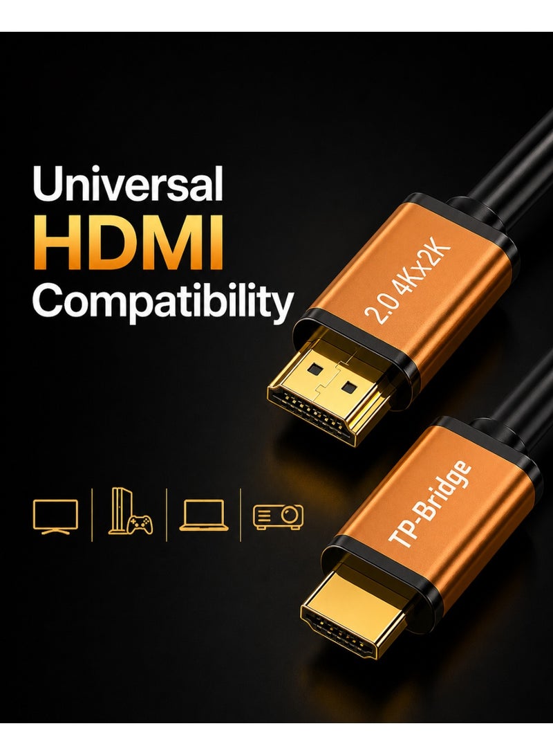 TP-BRIDGE 4K HDMI Cable 20M 60Hz 18Gbps High Speed – Gold Plated for TV, PS5, Laptop - Image 4