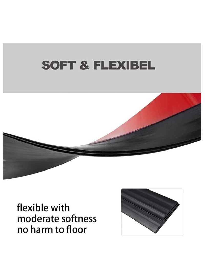 مزاجك سدادة مسودة الباب، سدادة سفلية للباب للأبواب الخارجية والداخلية مانعة للحشرات والغبار والضوضاء وتجريد الطقس 2 بوصة عرض × 39 بوصة طول - أسود - Image 3