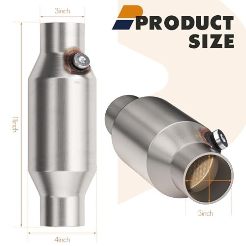 ASOPARTS 3" Universal Catalytic Converter, 3" Inch Inlet/Outlet Cat Converter with O2 Port (2 Pcs) - Image 5