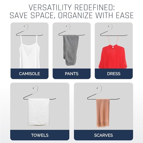 ROLLYWARE Heavy Duty Metal Pants Hangers, Jean Hangers for Closet, Open Ended Clothes Hanger for Pant Slack Trouser Scarf, Space Saving, Non Slip (10) - Image 5