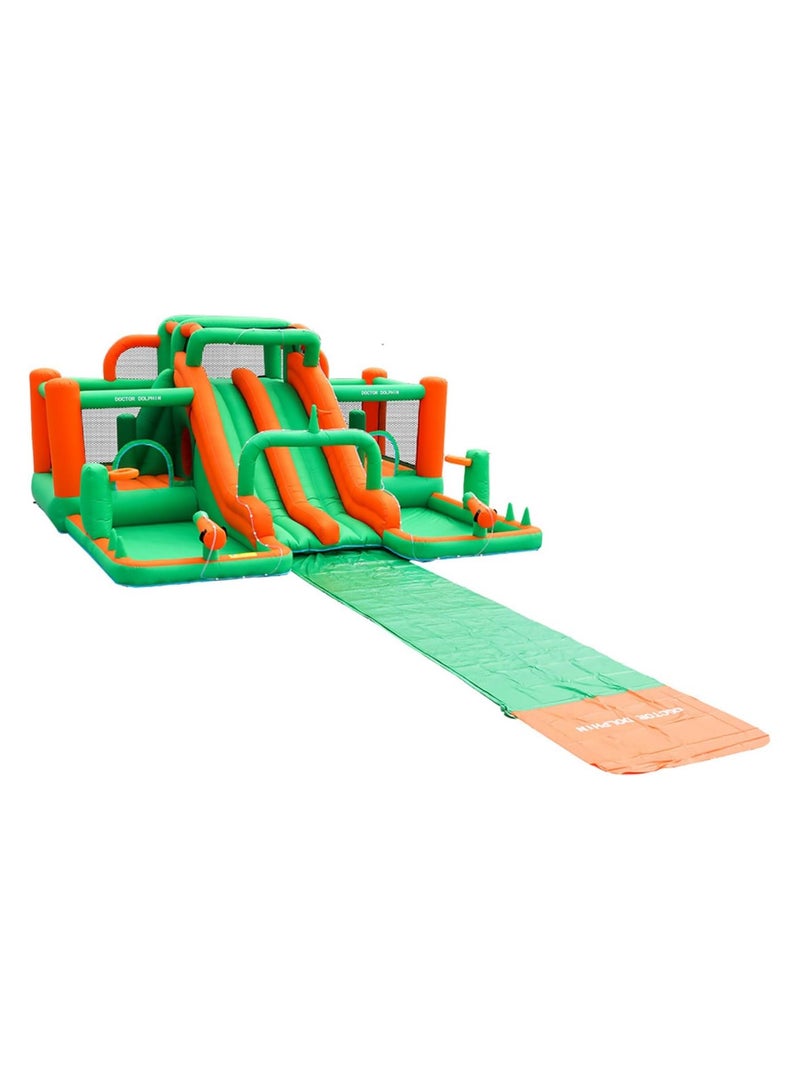 LIMOS Inflatable Twin Water Slide With Tunnel for Kids Outdoor Play - Image 3