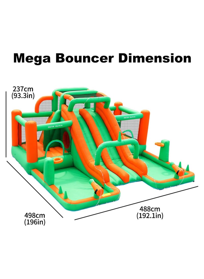 LIMOS Inflatable Twin Water Slide With Tunnel for Kids Outdoor Play - Image 2