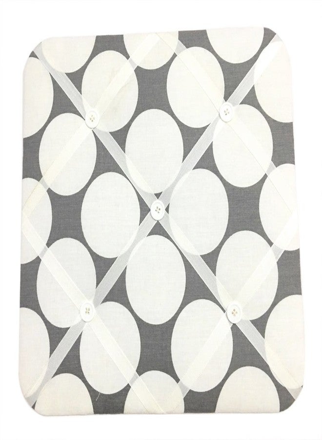 Bacati Large Dots Fabric Memory Photo Bulletin Board, Fuchsia - Image 1