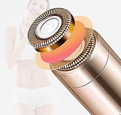 Cleanfly Hair Removal for Women, Painless Premium Eyebrow Trimmer USB Rechargeable Conture Hair Remover and Exfoliation Device for Face and Body with Built-in LED Light Lipstick Style (Green) - Image 4