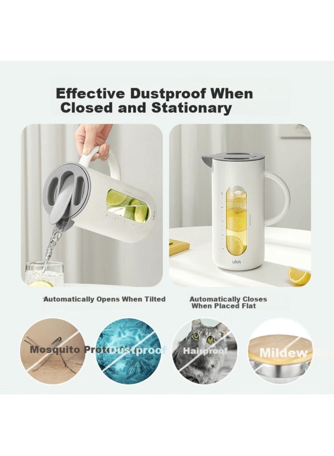Uka Glass Water Pitcher Cold Water Jug High Temperature Resistant Large Capacity Household Tea Kettle Green - Image 4