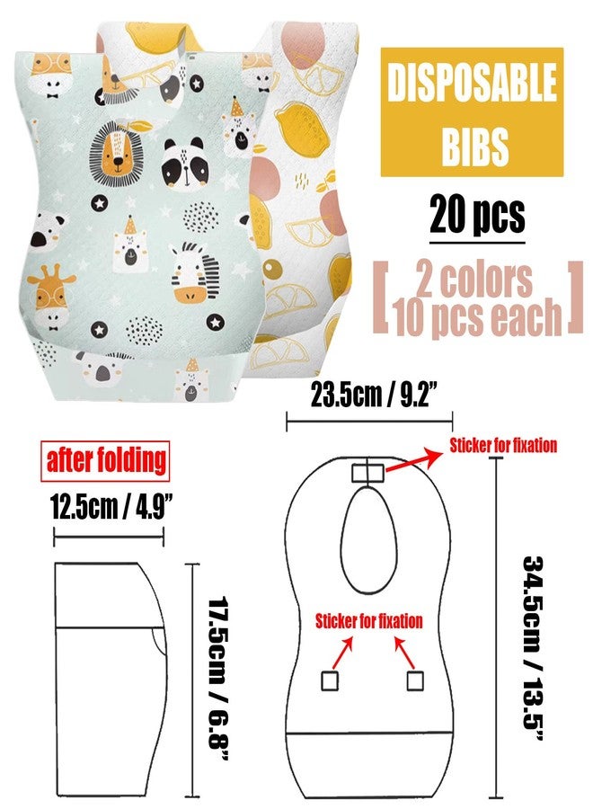 CNYMANY 40 pcs Disposable Bibs and Placemats for Baby, Leak Proof Travel Feeding Bibs and Place Mats for Infants Toddlers for Traveling and Outdoor Use - Image 2