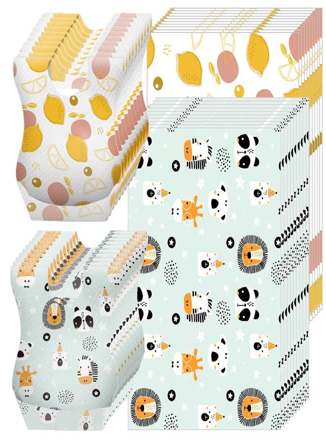 CNYMANY 40 pcs Disposable Bibs and Placemats for Baby, Leak Proof Travel Feeding Bibs and Place Mats for Infants Toddlers for Traveling and Outdoor Use - Image 1