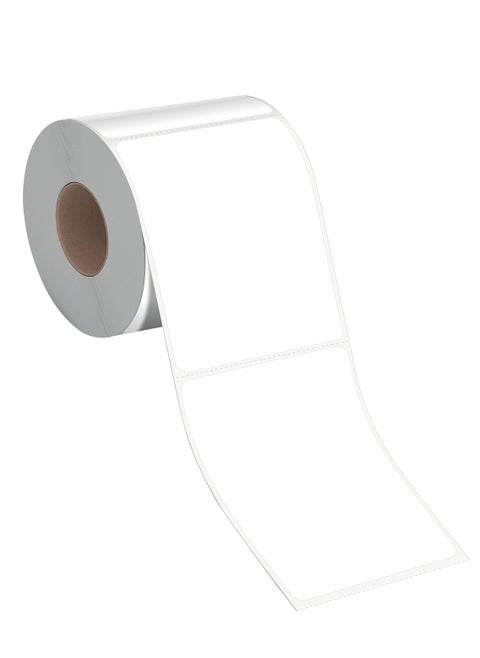 Name Tag Stickers, 500 pc Blank Labels, Rectangular Color Code Label with Perforation Line for Home Organization Projects, Bins, Kitchen Storage Containers, Desk Items (5” x 3”, White)