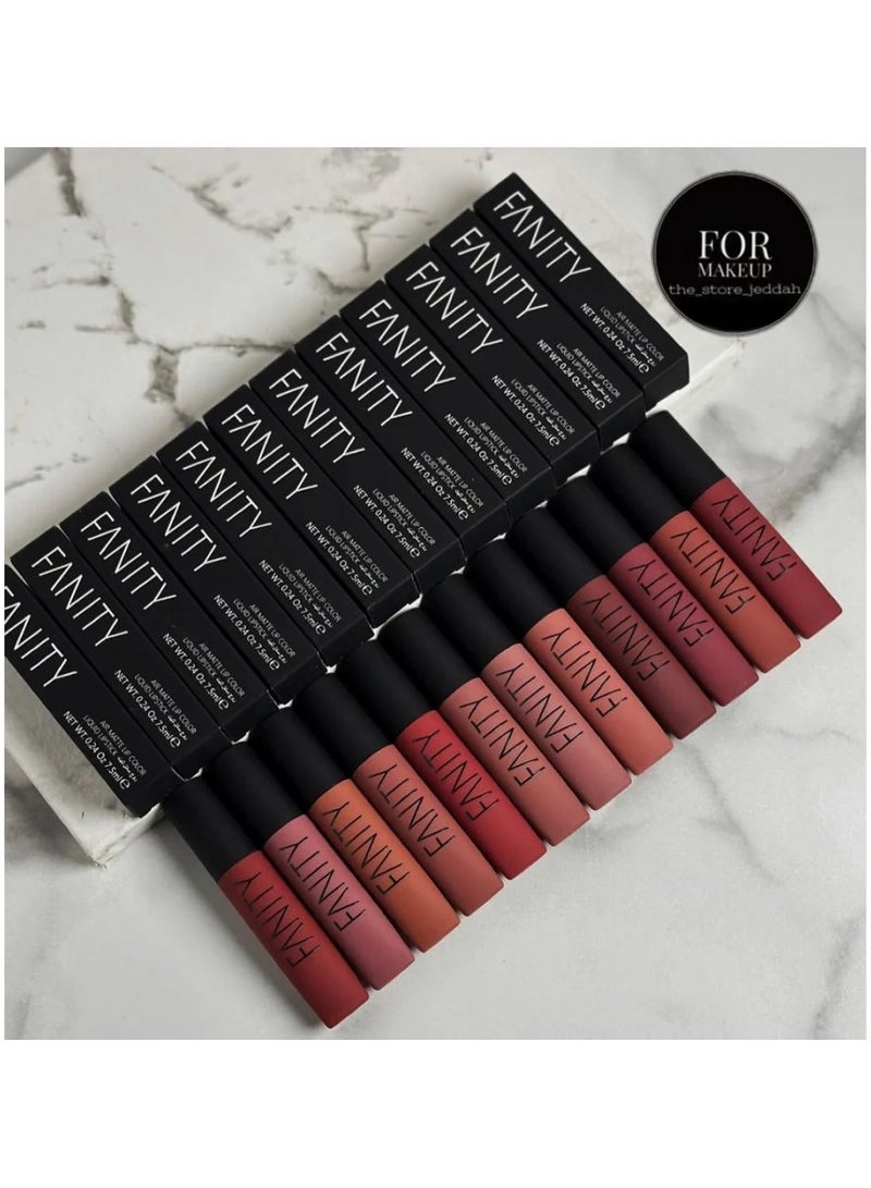FANITY Set of 12 multi-colour permanent liquid lipstick