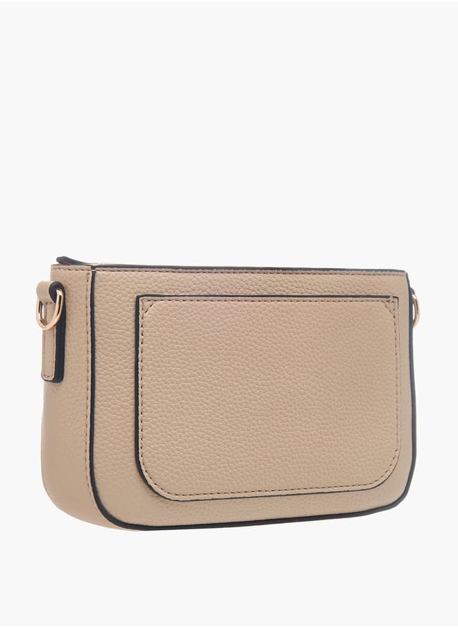 Celeste Women Textured Crossbody Bag with Detachable Chain Strap  - Image 3