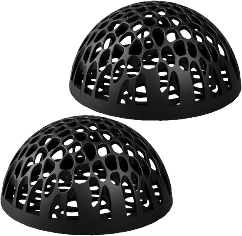 Black Ceramic Shrimp Hide Aquarium Ornament 2 Pack for Fish Stress Relief - Image 2