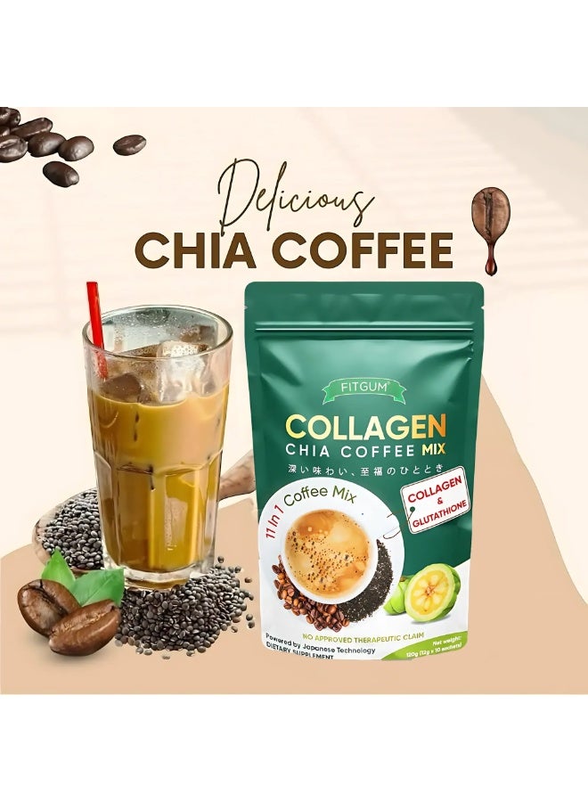 amazing coffee mix with glutathione FITGUM FitGum Collagen Chia – 11-in-1 Coffee Blend Glutathione, Garcinia, Goji Berry & Hyaluronic Collagen (10 Sachets) | Best Price Qatar Content_Opt_26_04