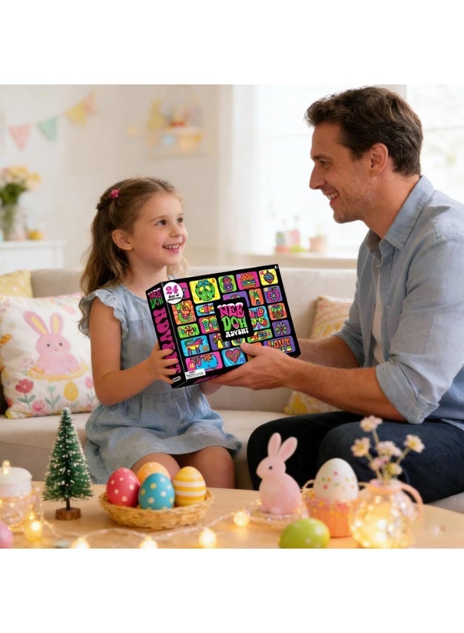 Needoh Calendar 24 Days of Surprises - Squishy Fidget Toys Set, Soft TPR Stress Relief Toys for Kids, Holiday Countdown Calendar Gift for Boys & Girls - Image 5