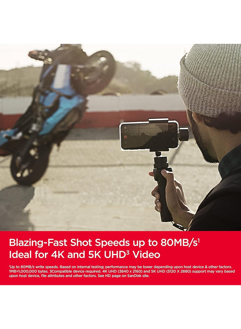 sandisk 64 GB Extreme microSDXC Card UHS-I A2 V30 U3 C10 - 170/80 MB/s SDSQXAH-064G-GN6MN - Image 3