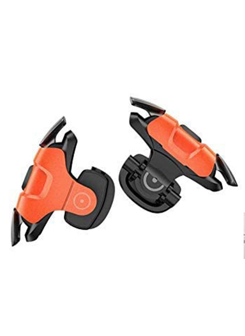 Generic - Orange Battle Royal BGMI Ultra Premium Mobile Phone Game Controller, L1 R1 Trigger, Game Pad Gaming Accessory Kit, Mobile Game Joystick Gaming Accessory Kit (1 Pair, Assorted Color) - Image 1