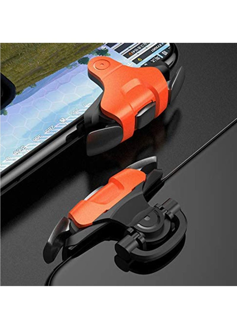 Generic - Orange Battle Royal BGMI Ultra Premium Mobile Phone Game Controller, L1 R1 Trigger, Game Pad Gaming Accessory Kit, Mobile Game Joystick Gaming Accessory Kit (1 Pair, Assorted Color) - Image 1