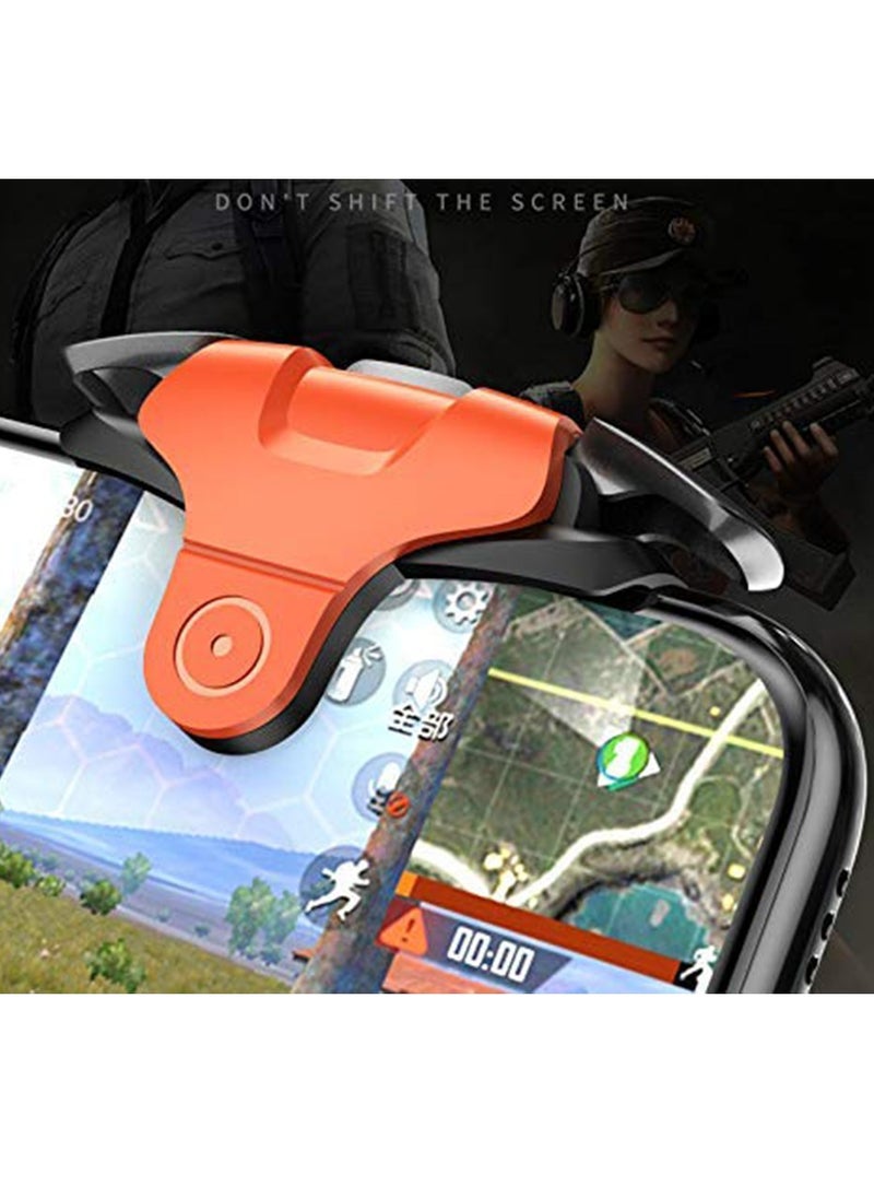 Generic - Orange Battle Royal BGMI Ultra Premium Mobile Phone Game Controller, L1 R1 Trigger, Game Pad Gaming Accessory Kit, Mobile Game Joystick Gaming Accessory Kit (1 Pair, Assorted Color) - Image 1