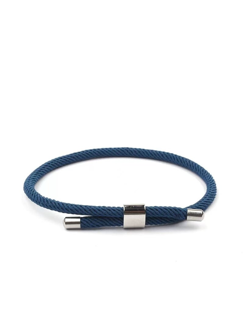 Generic Adjustable Dark blue Rope bracelets 