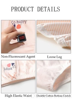 DUNISO 4 Pack Girl's Briefs Set Kid's Cotton Underwear Short Briefs Breathable and Soft Underpants with High Elastic Waistband Soft Little Girl Pants  - Image 3