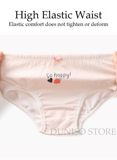 DUNISO 4 Pack Girl's Briefs Set Kid's Cotton Underwear Short Briefs Breathable and Soft Underpants with High Elastic Waistband Soft Little Girl Pants  - Image 5