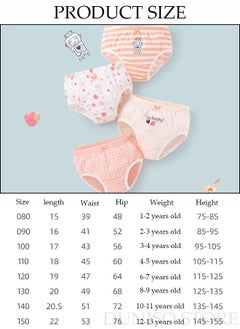 DUNISO 4 Pack Girl's Briefs Set Kid's Cotton Underwear Short Briefs Breathable and Soft Underpants with High Elastic Waistband Soft Little Girl Pants  - Image 4