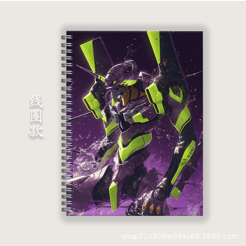 Eva First Generation Machine A5B5A4 Notepad Hard Shell Coil Notebook Homework Book Horizontal Line English Book Two-Dimensional Learning - Image 1