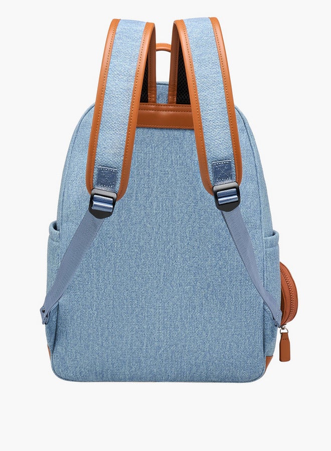 Lee Cooper Women's Logo Print School Backpack with Zip Closure and Attached Pouch - 41x13x30 cm - Image 4