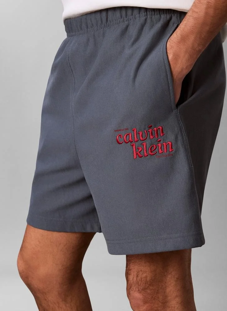 Calvin Klein Jeans Embroidered Logo Jogger Shorts
