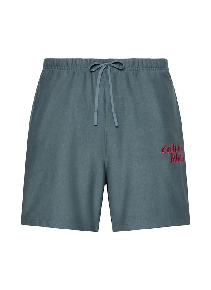 Calvin Klein Jeans Dark Slate Embroidered Logo Jogger Shorts for Men | Best Price UAE