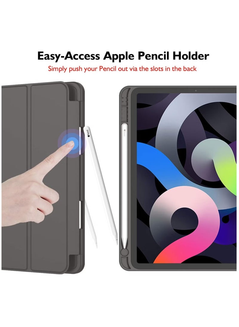 ELTRAZONE iPad Air 11 Inch Case M2 2024 – iPad Air 5th/4th Generation Case 2022/2020 10.9 Inch with Pencil Holder, Trifold Stand Smart Case – Dark Gray, Sleek, Durable, Premium Protection for Your iPad - Image 4
