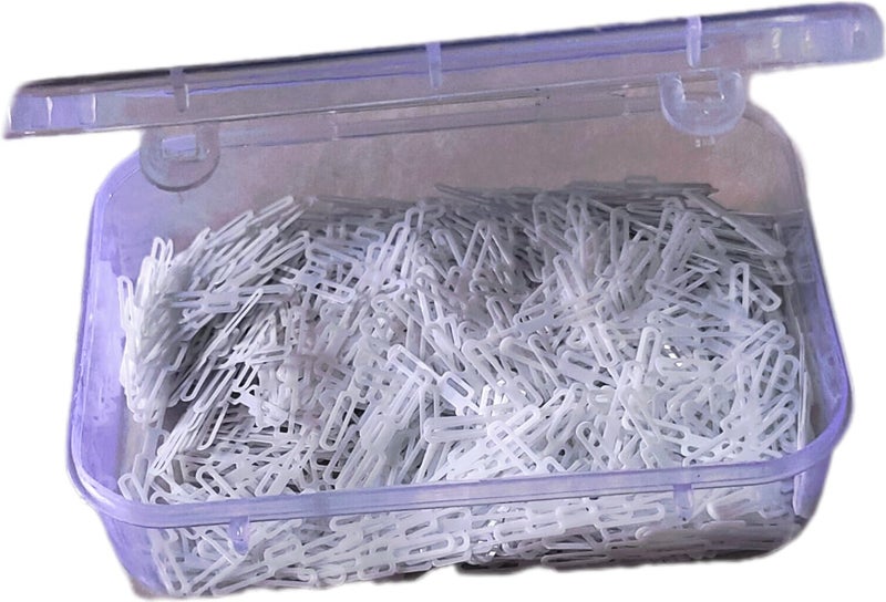 HOPE KART Hope Kart Plastic Loops for Jewellery Making and Earring Display Small Clips White for Craft DIY 3 cm Long x 7 mm Wide 300 