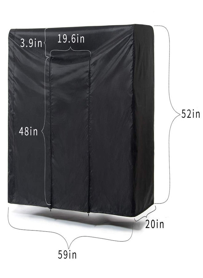 QEES Garment Rack Cover 59" Clothes Rack Cover for Storage, Heavy Duty Dustproof Waterproof Clothes Closet Cover with 2 Full Strong Zipper, Wardrobe Rack Cover for Dance Costume, Dress, Suit（Only Cover） - Image 2