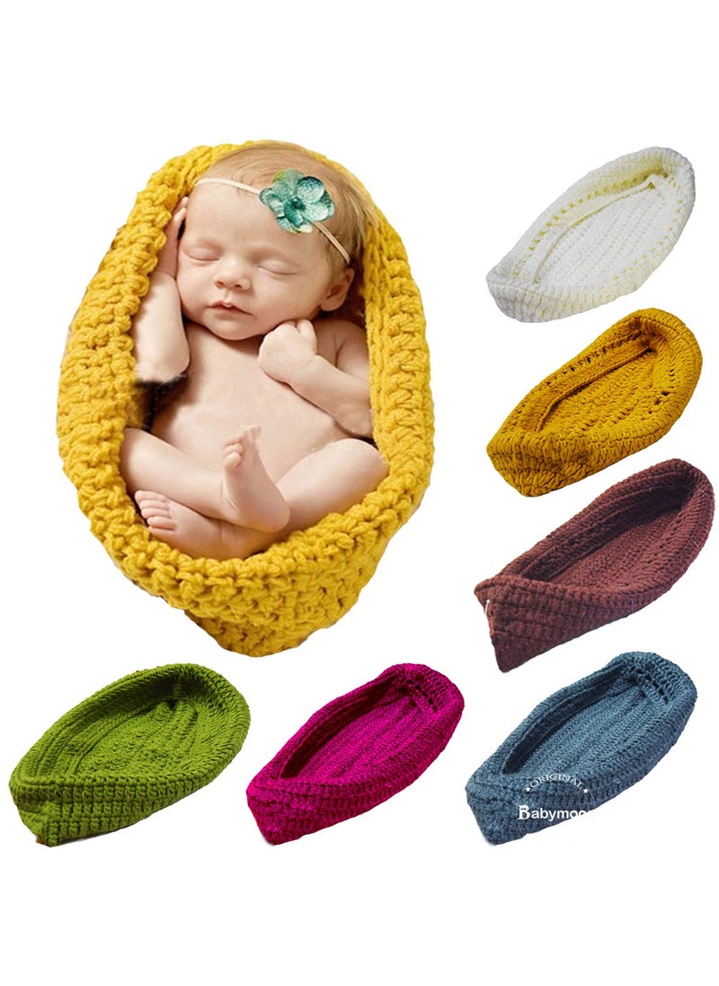BabyMoon BabyMoon Knited Pods Cocoon Baby Photography Props - Baby Swaddle Wraps Blanket - (Yellow)  - Image 1