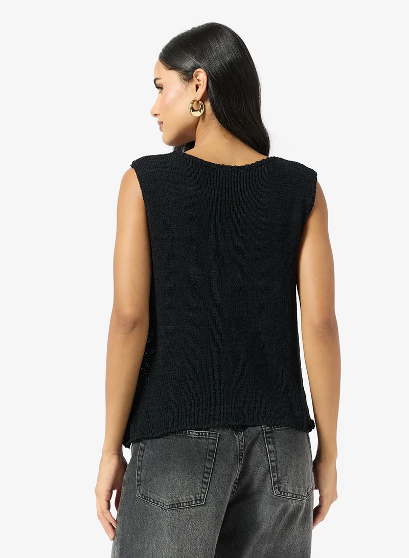 Ginger Knitted Button Up Vest