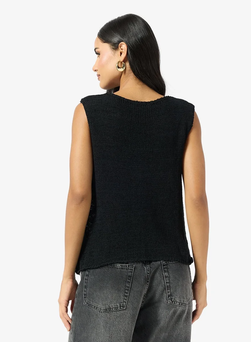 جينجر سترة محبوكة بأزرار