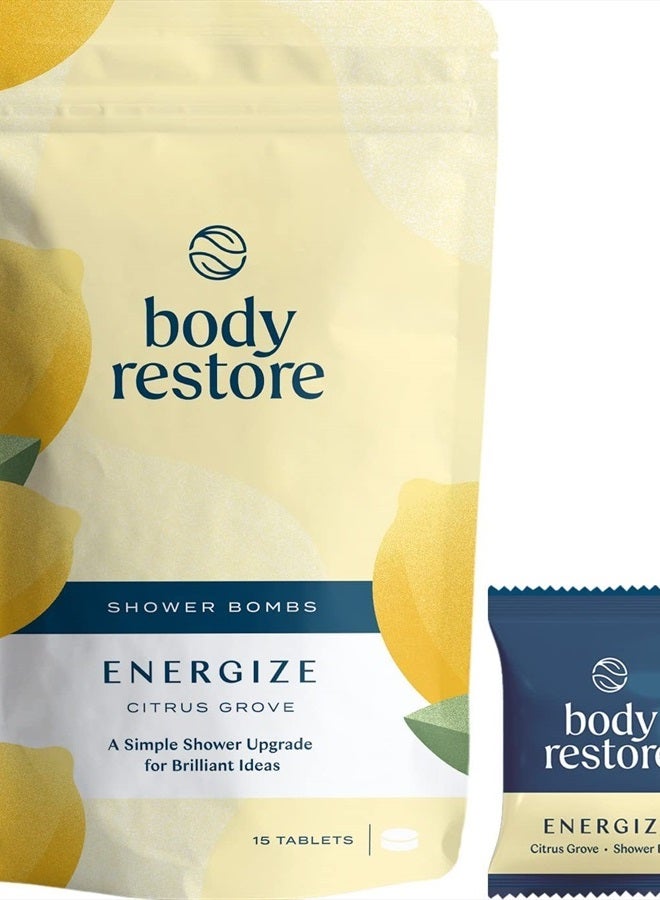 Body Restore Shower Steamers Aromatherapy 15 Packs - Mothers Day Gifts, Relaxation Birthday Gifts for Women and Men, Stress Relief and Luxury Self Care Gifts for Mom, Citrus Shower Bath Bombs - Image 1