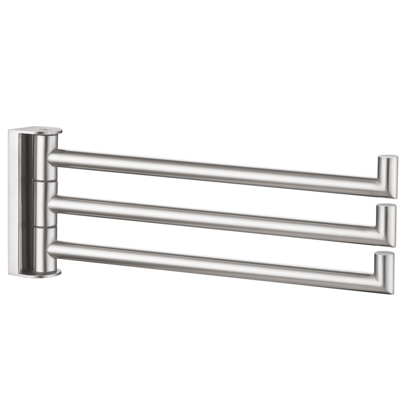 Angle Simple Swivel Hand Towel Holder 3 Bars Brushed Nickel  304 Stainless Steel Hand Towel Rack for Bathroom Wall Mount - Image 1