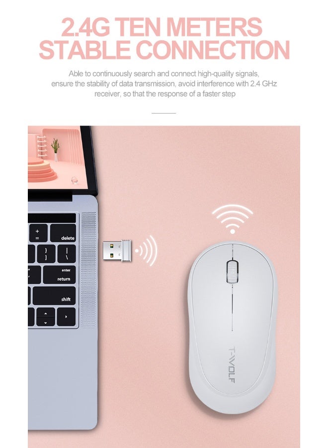 T-WOLF Q18 Wireless Mouse - Portable and Cute Office Companion - Image 5