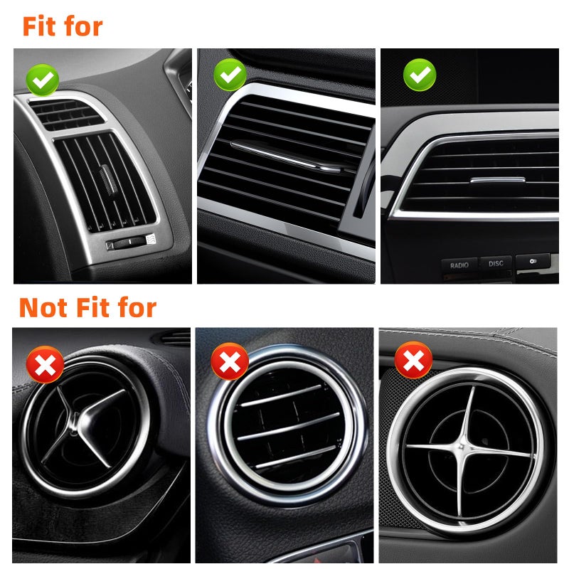 NBTEPEM Bling Car Air Conditioner Decoration Strip for Vent Outlet, 10 PCS Universal Rhinestone Car Vent Outlet Trim Decorations, Bling Interior Accessories for Women and Girls (Silver) - Image 5