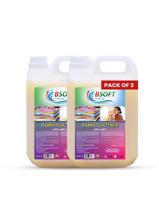 BSOFT Premium Fabric Softener - Oud Fragrance, 5 Liter Dual Pack - Image 1