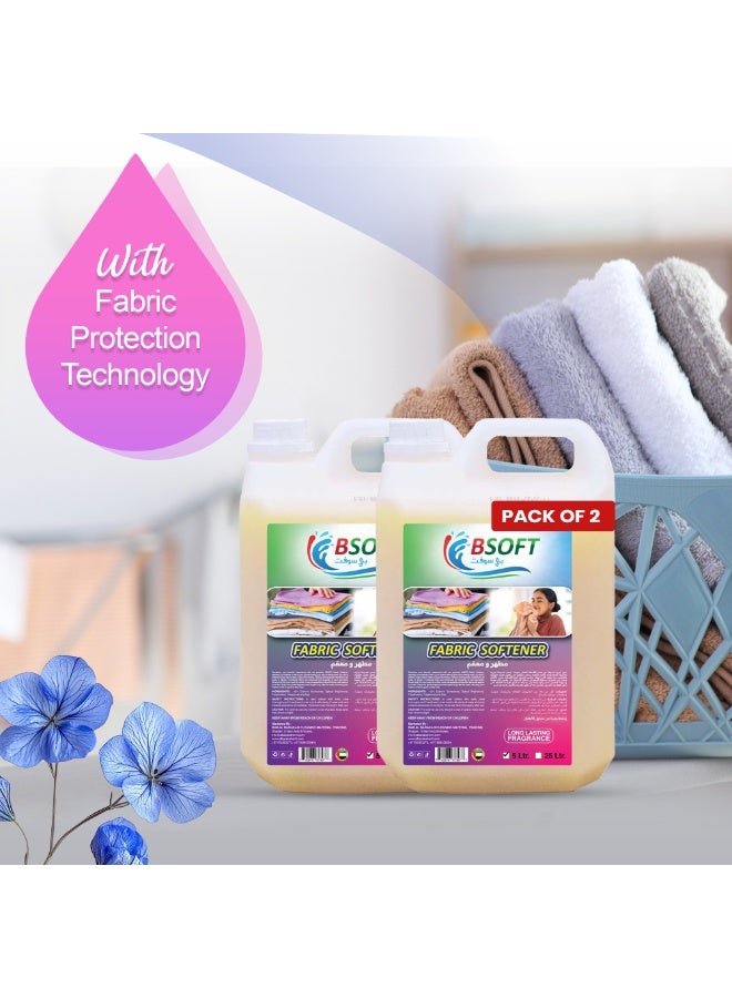 BSOFT Premium Fabric Softener - Oud Fragrance, 5 Liter Dual Pack - Image 2