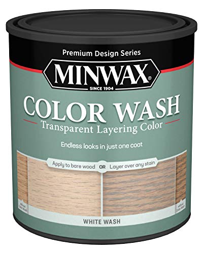 Minwax 618604444 Color Wash Transparent Layering Color, White Wash, 1 Quart - Image 1