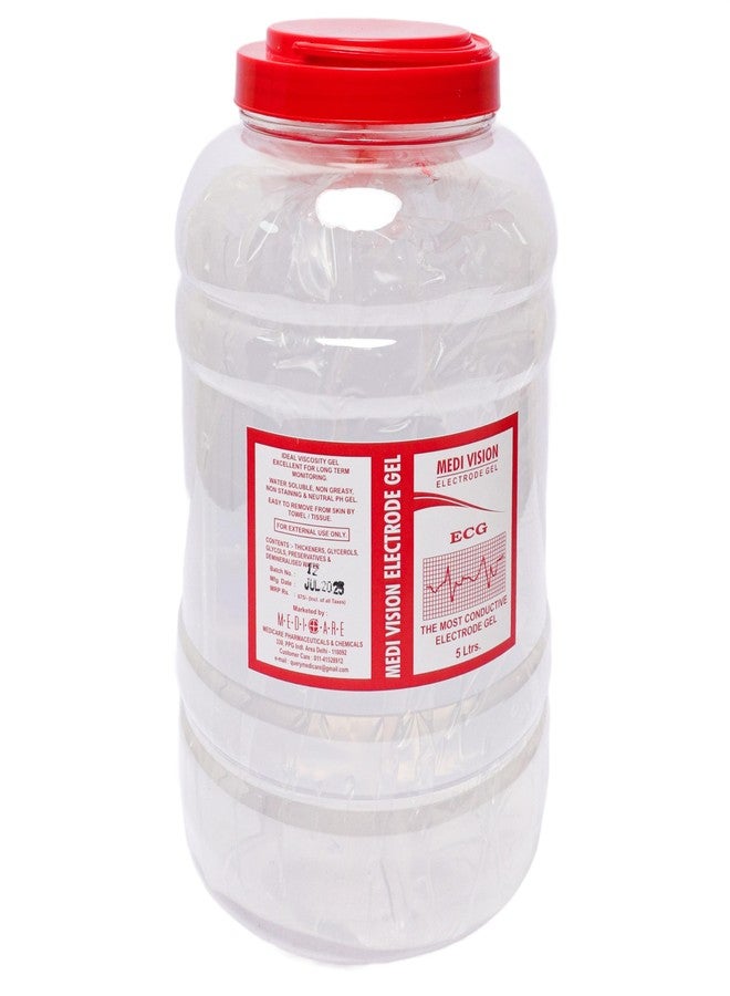 MEDVISION® ECG Jelly 5 litres for ECG, physiotherpy | Conductive Gel for ECG & Monitoring