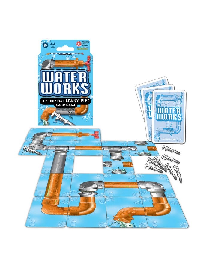 Winning Moves Games Classic Waterworks USA, Leaky Pipe Card Game, for 2 to 4 Players, Ages 8+ - Image 1