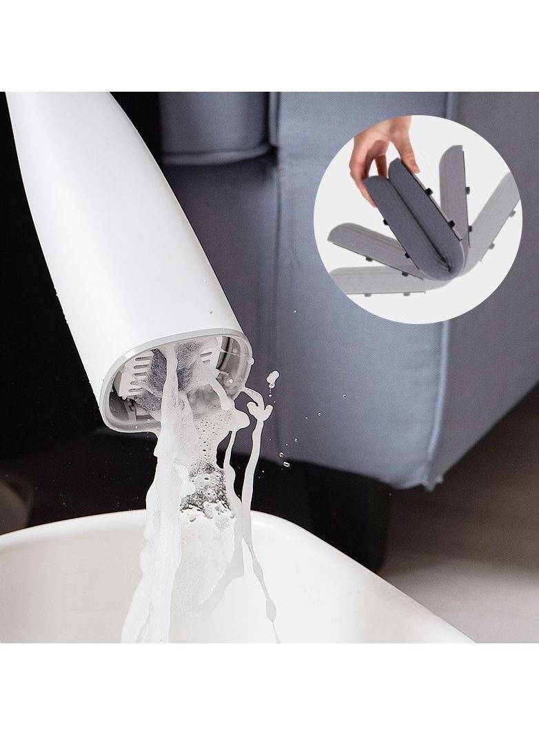 ممسحة إسفنجية سريعة الامتصاص مناسبة للأرضيات الخشبية سهلة التنظيف ذاتي الضغط ممسحة PVA مع رأسين قابلين للاستبدال لبلاط الخشب الصلب والأسطح الرخامية ممسحة تنظيف منزلية - Image 4