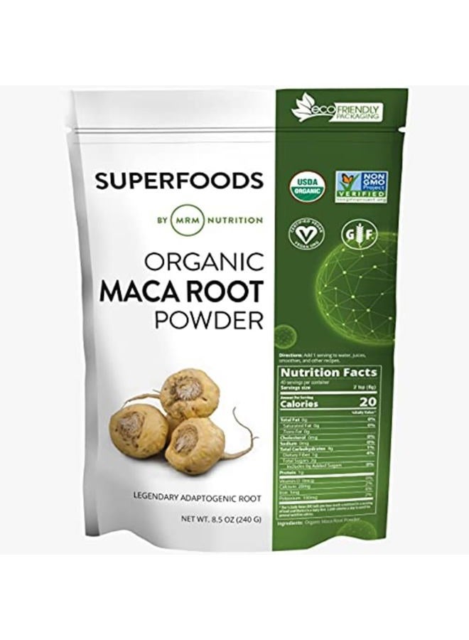 MRM Nutrition Organic Maca Root Powder | Superfoods | Adaptogen | Gluten-Free + Vegan | 40 Servings - Image 1